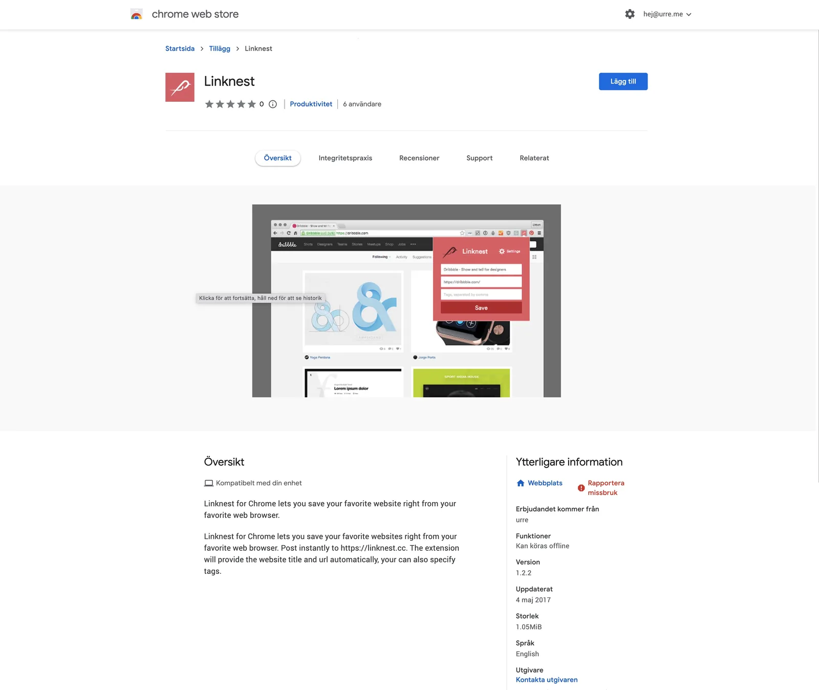 The Chrome extension
