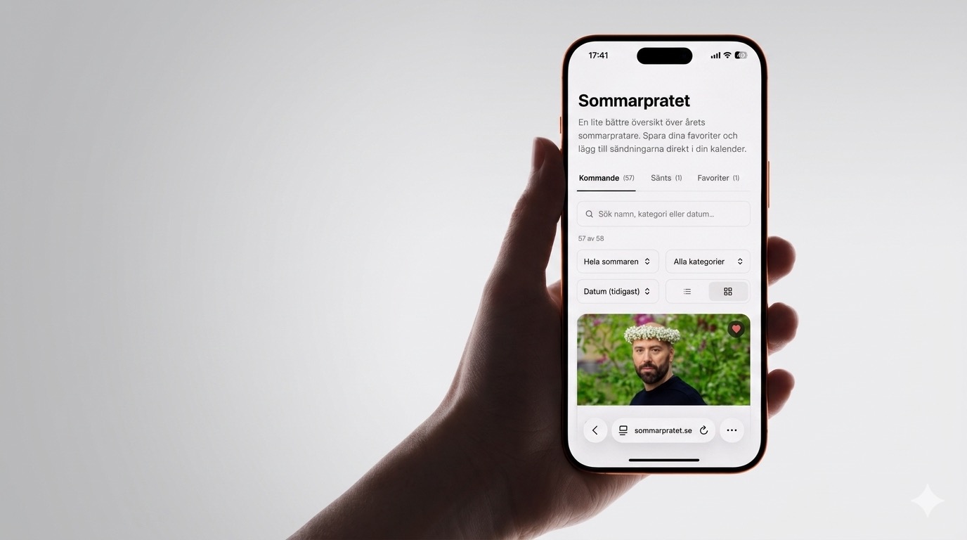 Skärmdump av sommarpratet.se